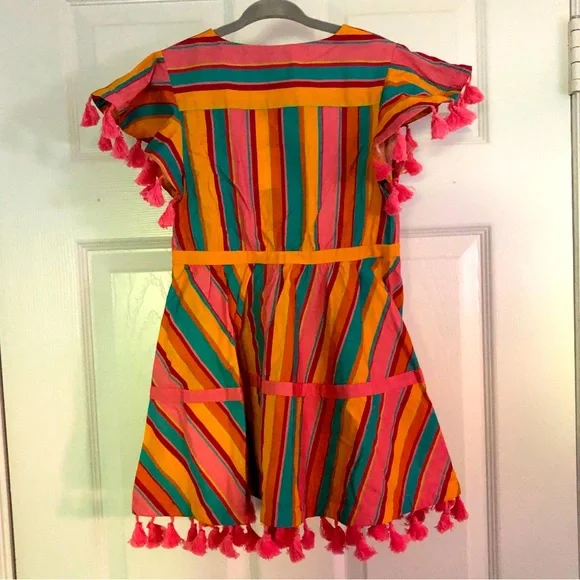 Anthropologie FARM Rio Rainbow Stripe Tassel Dress Kids Girls 2T NWT - Picture 5 of 11